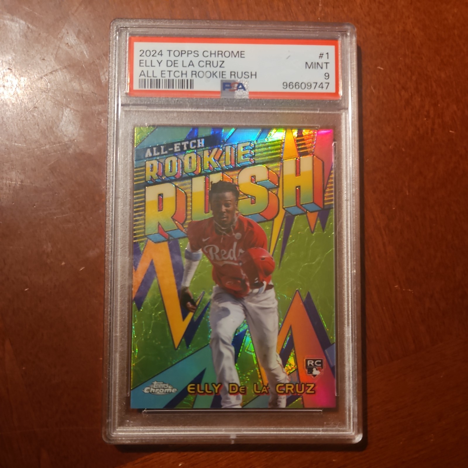 2024 Topps Chrome All-Etch Rookie Rush #1 Elly De La Cruz Reds RC Rookie PSA 9