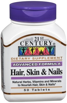 21st Century Gelatin Hair Skin & Nail Dietary Supplement Capsules 100 Ct 2 Pack