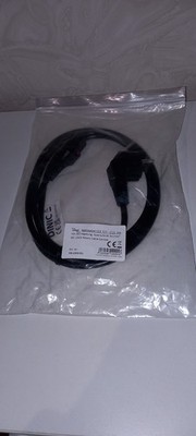 4 Stück DINIC Netzkabel CEE 7/7 - C13 mit Verriegelung , 3 x 1 mm² , 2 m