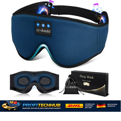 Bluetooth Schlafmaske LC-dolida 3D Augenabdeckung Mikrofon