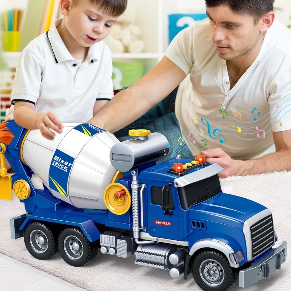 Betoniera Camion Giocattolo per Bambini con Luci e Suoni Realistici Idea Regalo - Immagine 3 di 4