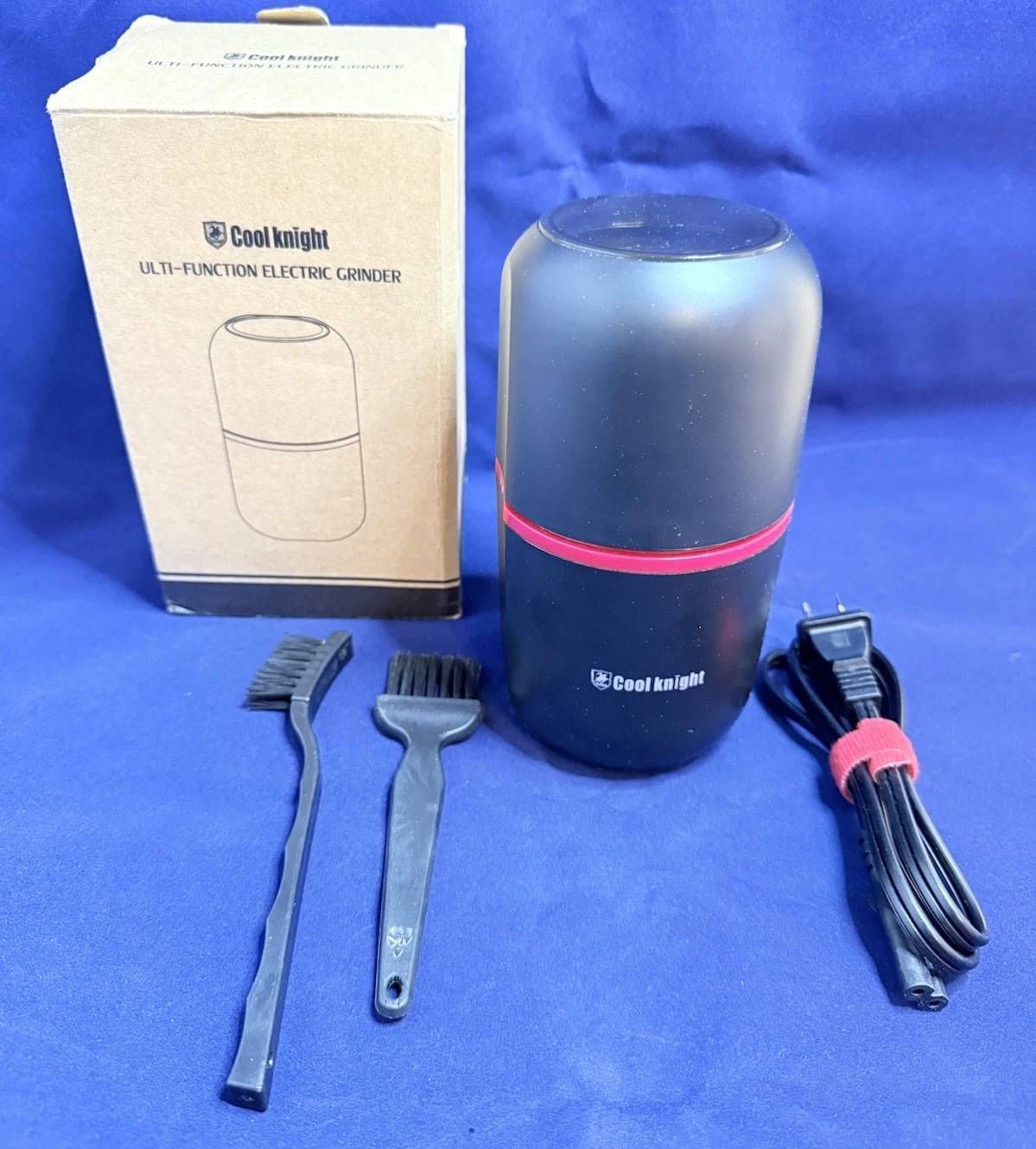 COOL KNIGHT Electric Herb Grinder [large capacity/fast/Electric ]-black