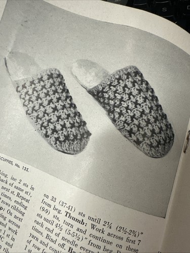 Tuxedo Slippers Mittens Vol 1 1940’s Patterns Knitting Knit Vintage Leather - Picture 15 of 24