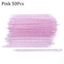 50/100 Pcs Reusable Double-Ended Cuticle Tool - Crystal Nail Art Pusher for Mani