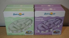 4x Inflatable Floating Drink Snack Holder - Pool Party Bar Float w/ Cup Holder