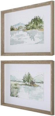 Uttermost 32288 Serene 21'' x 27'' Framed Landscapes Graphic Print - MultiColor