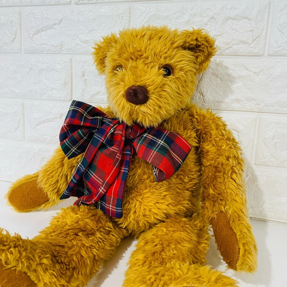 Oso de peluche vintage Avon risitas duermen 1996 por favor leer FUNCIONA arco marrón Foto 4 de 4