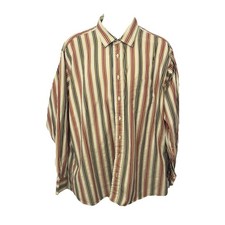 VTG Burberry London Shirt Men's XXL Striped Shirt Made in the USA Button Up