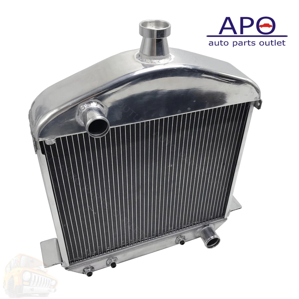 Radiador de carreras de aluminio completo de 2 filas para Ford T 1917-27 con canastilla modelo T/modelo TT Foto 3 de 4