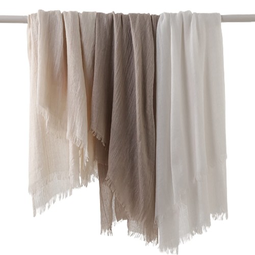 Womens Fashion Long Scarf Linen-Cotton Beautiful Pure Color Soft ScarvesBreat... - Picture 4 of 7