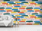 3D Strips Color Black Dots Patterns Wallpaper Wall Murals Removable Wallpaper