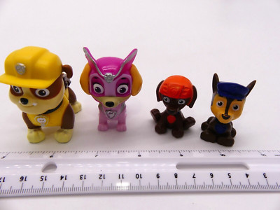 Lot of 4 Paw Patrol Dog Chase Rubble Skye Zuma Figure Toy
