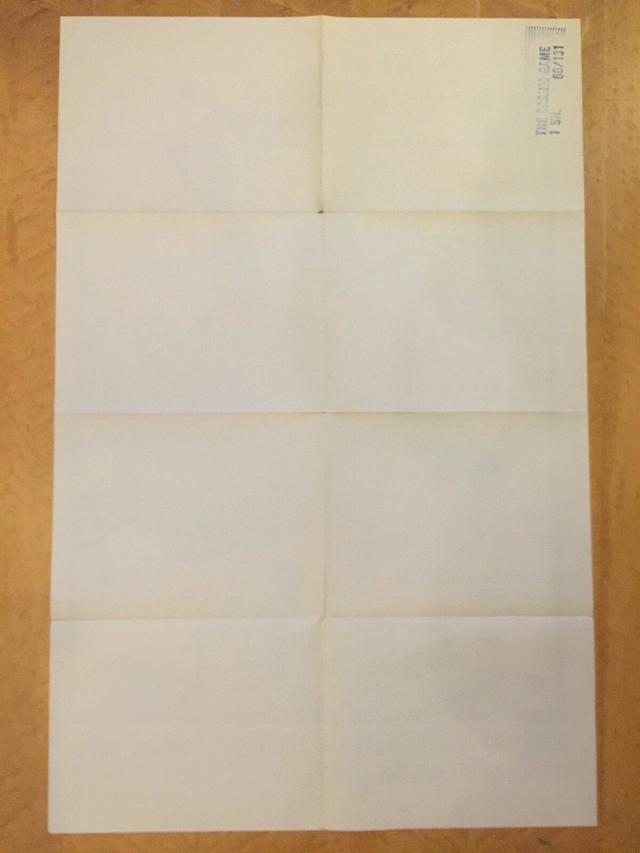 Affiche De Film Vintage 1968 "Le Jeu Audacieux" - Thèmes Plongée Et Parachutisme - Une Feuille