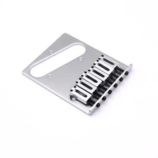 KD By AxLabs Tele Style Bridge - 6-Saddle, 4-Screw Mount - Satin Chrome