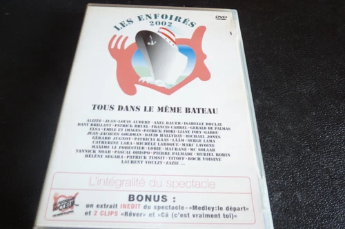DVD "LES ENFOIRES 2002 : TOUS DANS LE MEME BATEAU" spectacle