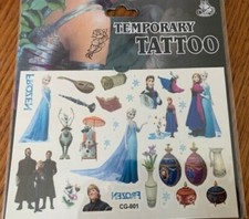 NEW 2 x Sheets of Frozen Temporary Tattoos - 15.5cms x 11cms