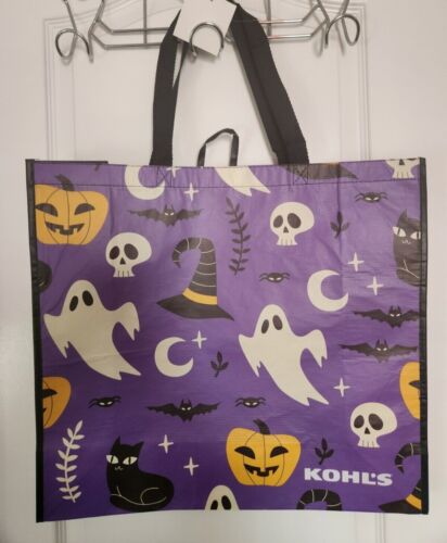 SIX Halloween Reusable Large Eco Friendly Tote Shopping Treat Bag Lot NWT