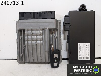 OEM 2009 BMW 328i 3L ECU DME Engine Computer Module CAS Key Set