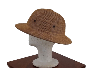 Brookstone Vintage Safari Colonial Jungle Molded Straw Hat