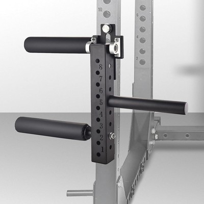 Adjustable Leg Extension and Curl Machine Squat Rack Attachment - Max Load 600lb
