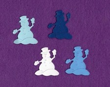 SNOWMAN w/ MITTENS siz die cuts Scrapbook cards