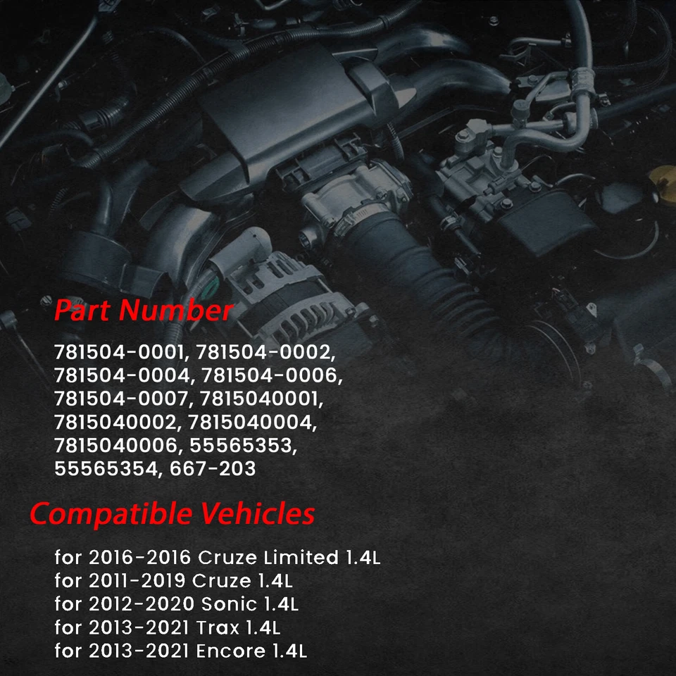 Turbo Turbocharger 55565353 for Chevy Cruze Sonic Trax & Buick Encore 1.4L USA - Image 3 of 4