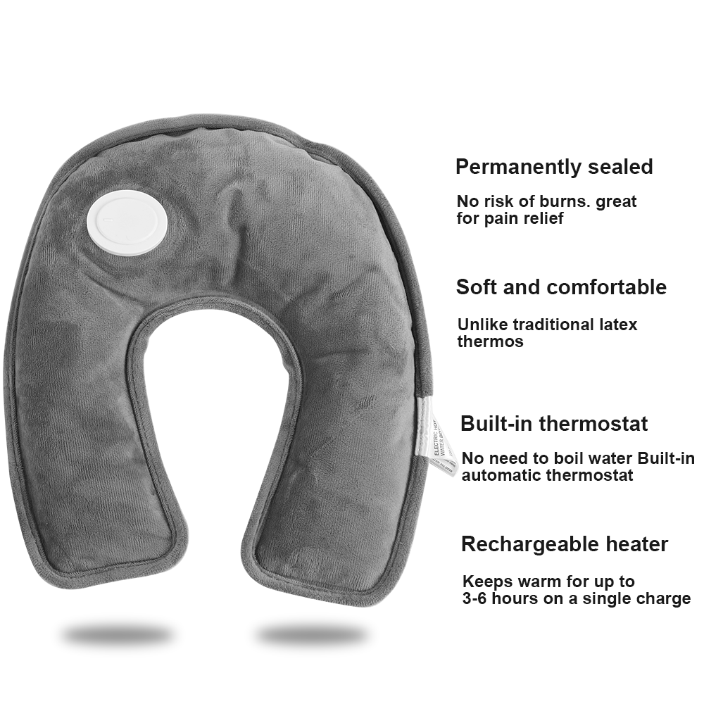 Electric Hot Water Bottle Bed Neck Warmer Massaging Heat Pad