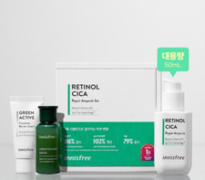 INNISFREE Retinol Cica Repair Ampoule 50ml Green Tea Serum 30ml Cream 20ml
