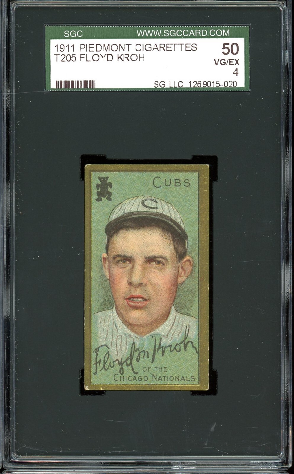 1911 T205 Gold Border Tobacco Rube Kroh SGC 4