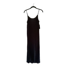 NWT Free People Black PLEATED Minimalist Spaghetti Strap Dress size Medium