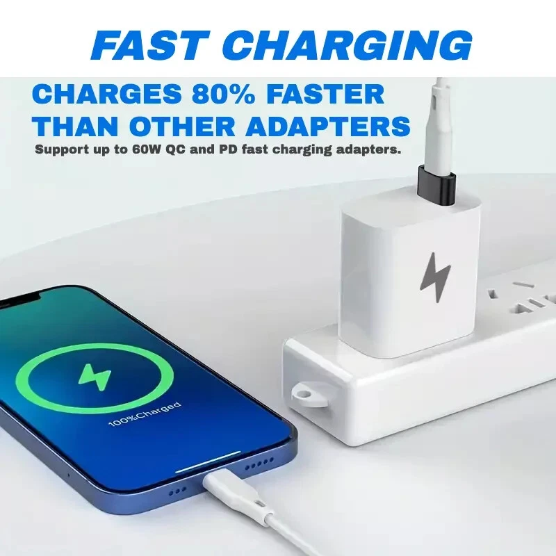 For iPhone 14 15 16 Pro Plus Max USB C Fast Cable Charger Connector Plug Adapter - Image 4 of 4