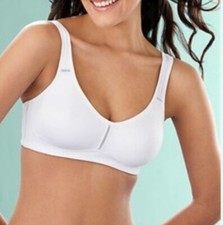Soma Sport Bra 36D Kimberly White Wire Free Moisture Wicking Medium Support