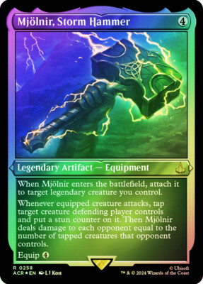 MTG FOIL ETCHED Mjolnir, Storm Hammer  - Assassin's Creed #258