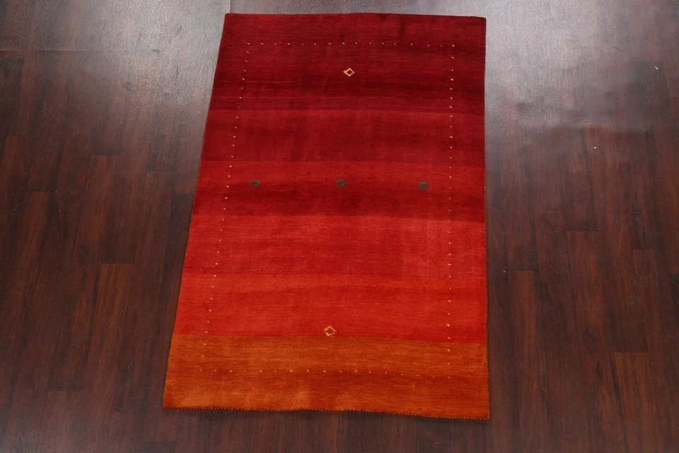 Abstract Gabbeh Oriental Area Rug Wool Hand-Knotted Contemporary NEW Carpet 4x6 - Image 2 of 4