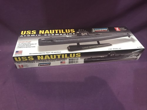 Lindberg USS NAUTILUS Atomic Submarine 1:300 Scale Model Kit # 70884 NEW SEALED - 第 4/5 張圖片