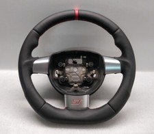 FORD FOCUS ST VOLANTE PLANO NAPA CUERO + BANDA ROJA 2005-2010 PERSONALIZADO