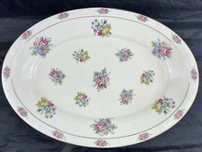 Haas Czjzek H&C Coronado Parisian Chintz 11" Platter Czechoslovakian Porcelain