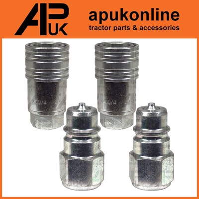 Paar hydraulische Schnellspannkupplung 1/4'' BSP Set für Massey Ferguson Traktor