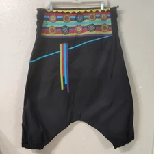 Coline Sarouel Harem Pants Size XL Black  Women Unisex Drop Crotch Baggy 5373