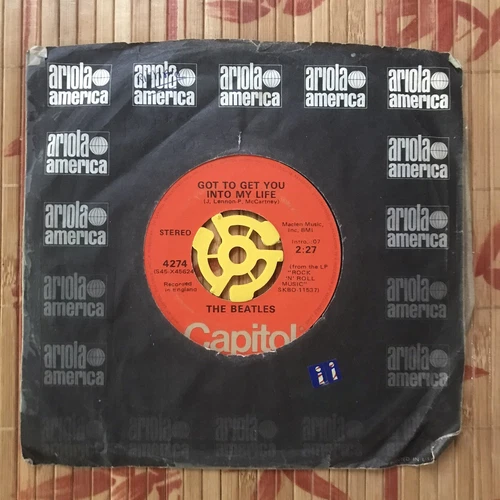 The Beatles Got To Get You Into My Life & Helter Skelter 7” 45 RPM Vinyl Capitol
