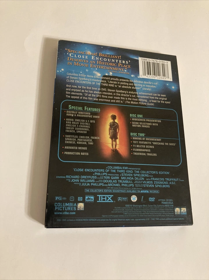 Close Encounters Of The Third Kind DVD 2-Disc Set Richard Dreyfuss 1977 Movie - Image 2 of 4
