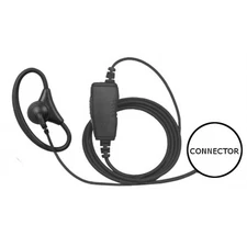 1-Wire D-Ring Fiber Adjustable Earpiece Mic PTT for Motorola XPR3300e XPR3500e