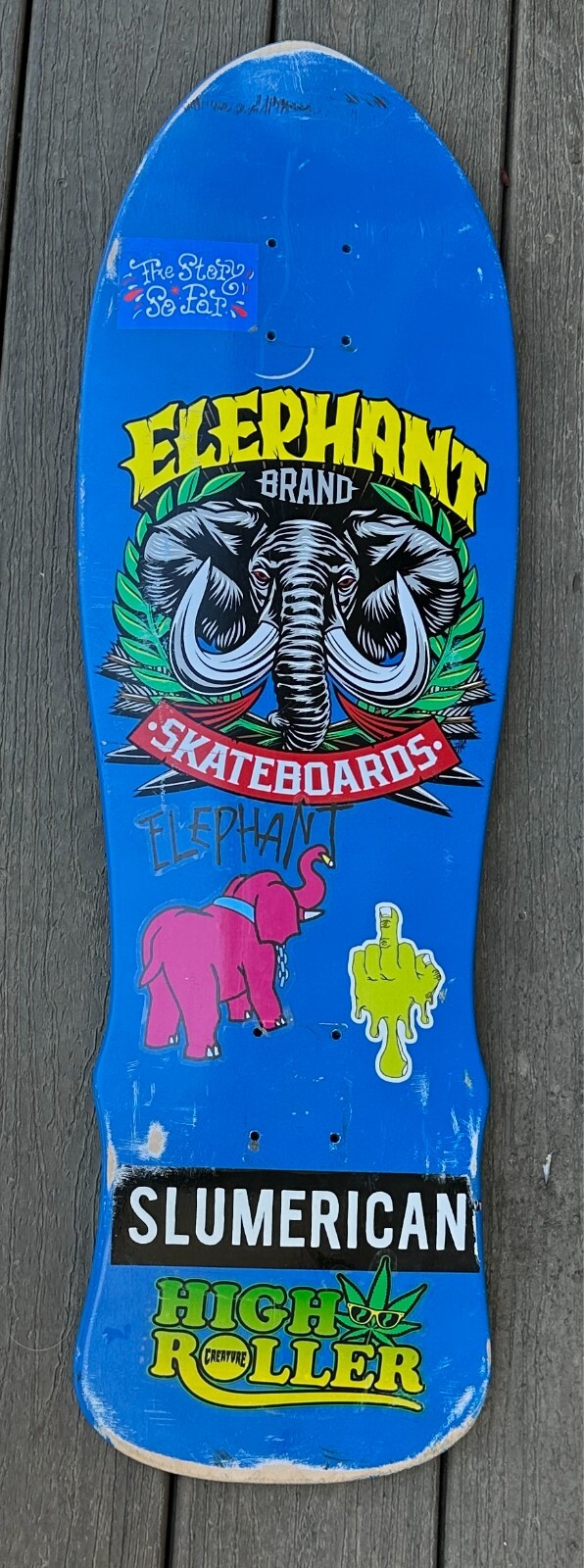 Elephant Brand Skateboard , Elephant Street Axe Deck, Blue , 31.5" Used