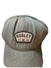 Hurley Flex Fit Nike Dri Fit Grey Baseball Hat Large/XL