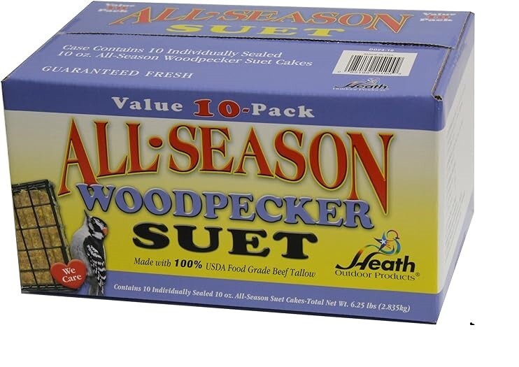 Heath Outdoor Products DD24-10 Woodpecker Suet Cake, 10 Pack