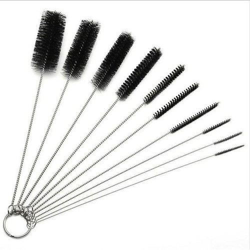 10Pcs Nylon Straw Brush Set Cleaner Bottle Glass Tube Pipe Small Long Cleaning - Picture 8 of 9