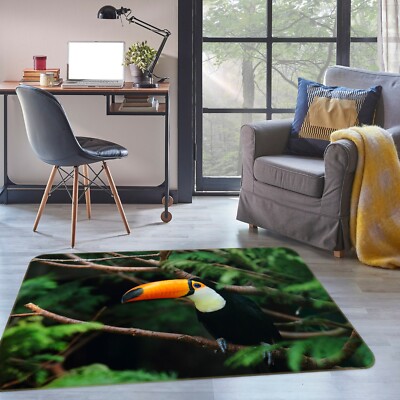 3D Toucan Forest ZHUA3084 Game Non Slip Rug Mat Photo Carpet Zoe