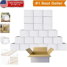 Durable 9x6x4 White Corrugated Shipping Boxes - Stackable & Convenient Packaging