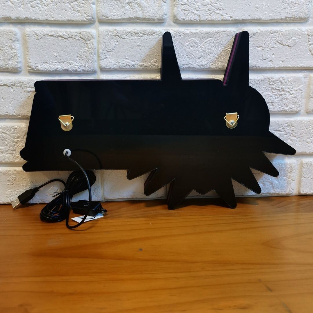 Legend Of Zelda Majora's Mask Wood Wall Piece with built in LED lights Active