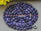 Natural 8-10mm Purple Amethyst Irregular Freeform Gemstone Bead Necklace 16-72''